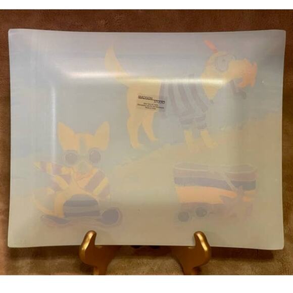 Beach Dogs, Geoff Allen Design Glass Plate , released by Mason Studios NY City - Picture 2 of 4